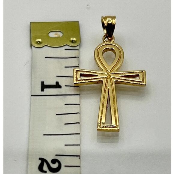 14k Gold Ankh or Egyptian Cross Pendant - Picture 6 of 11